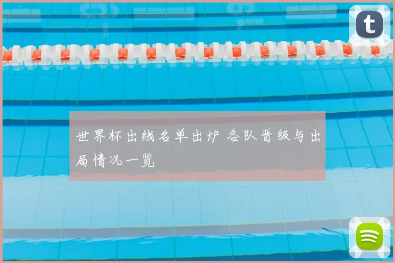 世界杯出线名单出炉 各队晋级与出局情况一览